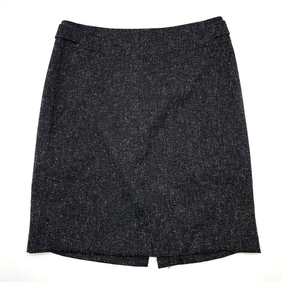 Rafaella Black Tweed-Style Polyester Straight Pencil Skirt Women's 4 30x20" - Picture 2 of 12
